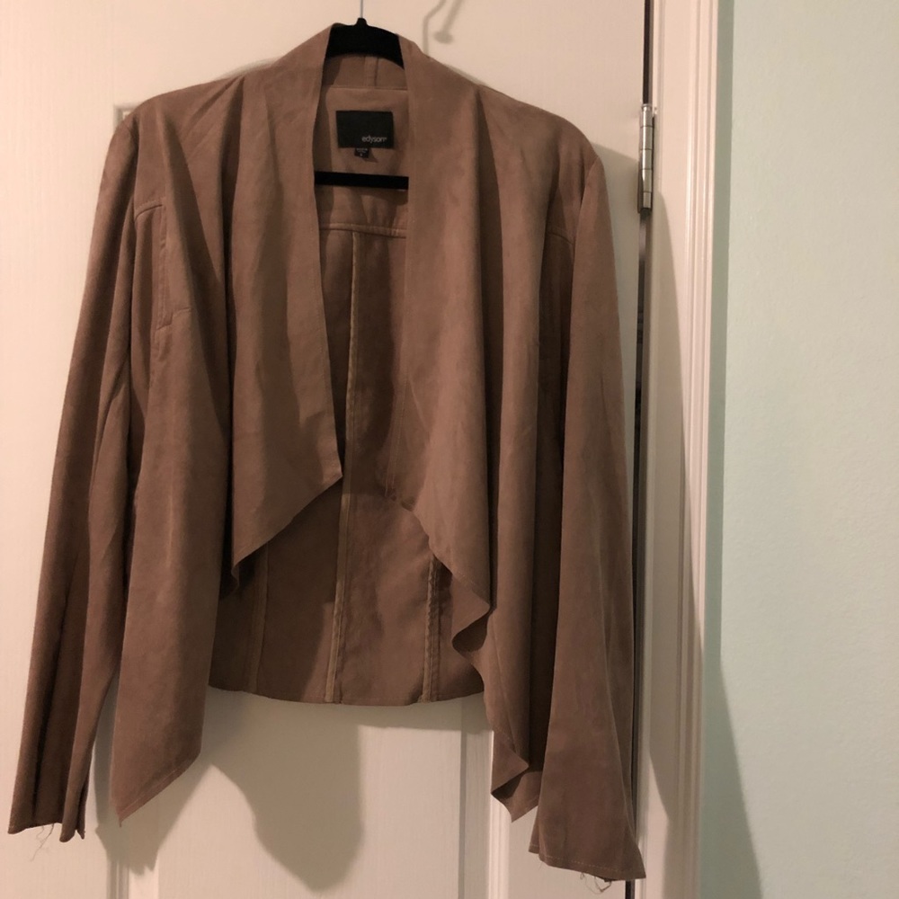Womens edyson faux suede drape jacket